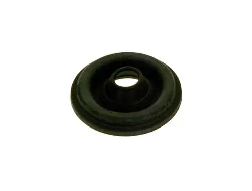 BOSCH Gummitülle in schwarzer Farbe, runde Form mit mittigem Loch. Das Produkt ist für Dichtungs- oder Verbindungsanwendungen gedacht.